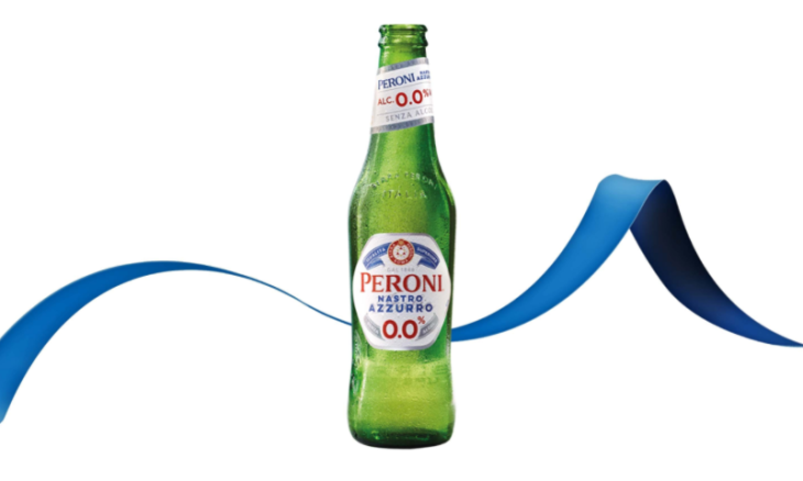 Peroni Nastro Azzurro 0.0% met lint